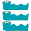 Teacher Created Resources Teal Scalloped Rolled Border Trim, 50 Feet Per Roll, PK3 TCR8941